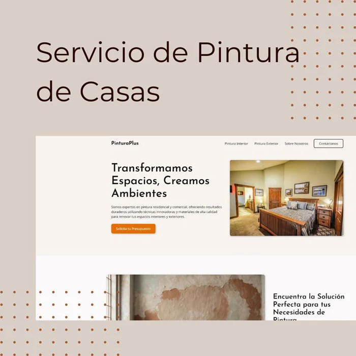 Diseño Web de un Servicio de Pintura de Casas